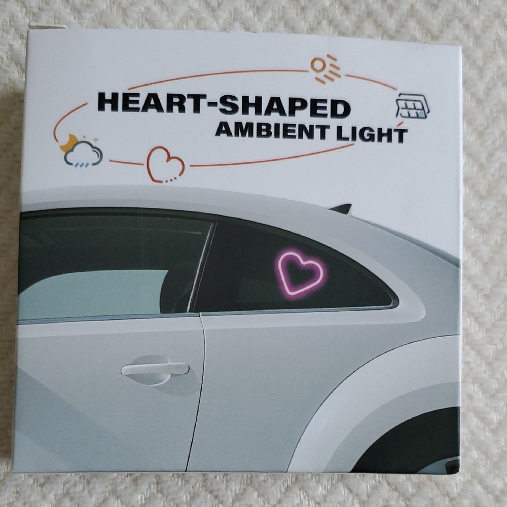 Solar Powered Heart-Shaped LED Ambient Light